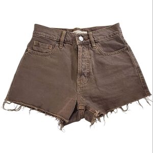 2079 * PacSun Vintage High Rise Chewed Hem Shorts Brown Size 22/XXS